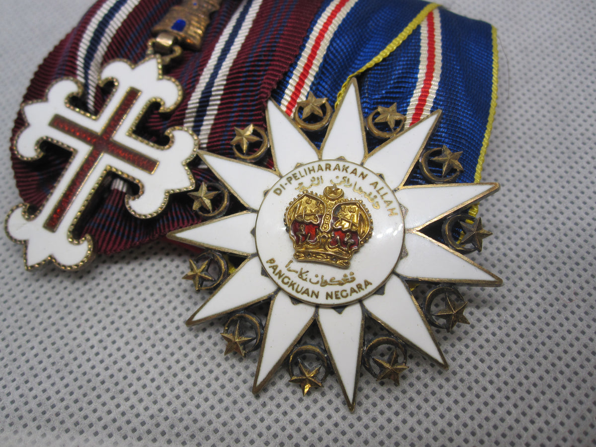 2er Feldspange Ordenspange Bundeswehr 1957 Portugal &amp; Malaysia  Militärverdienstorden