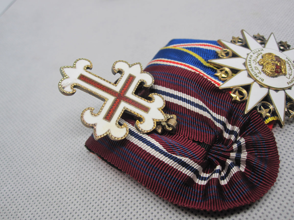 2er Feldspange Ordenspange Bundeswehr 1957 Portugal &amp; Malaysia  Militärverdienstorden