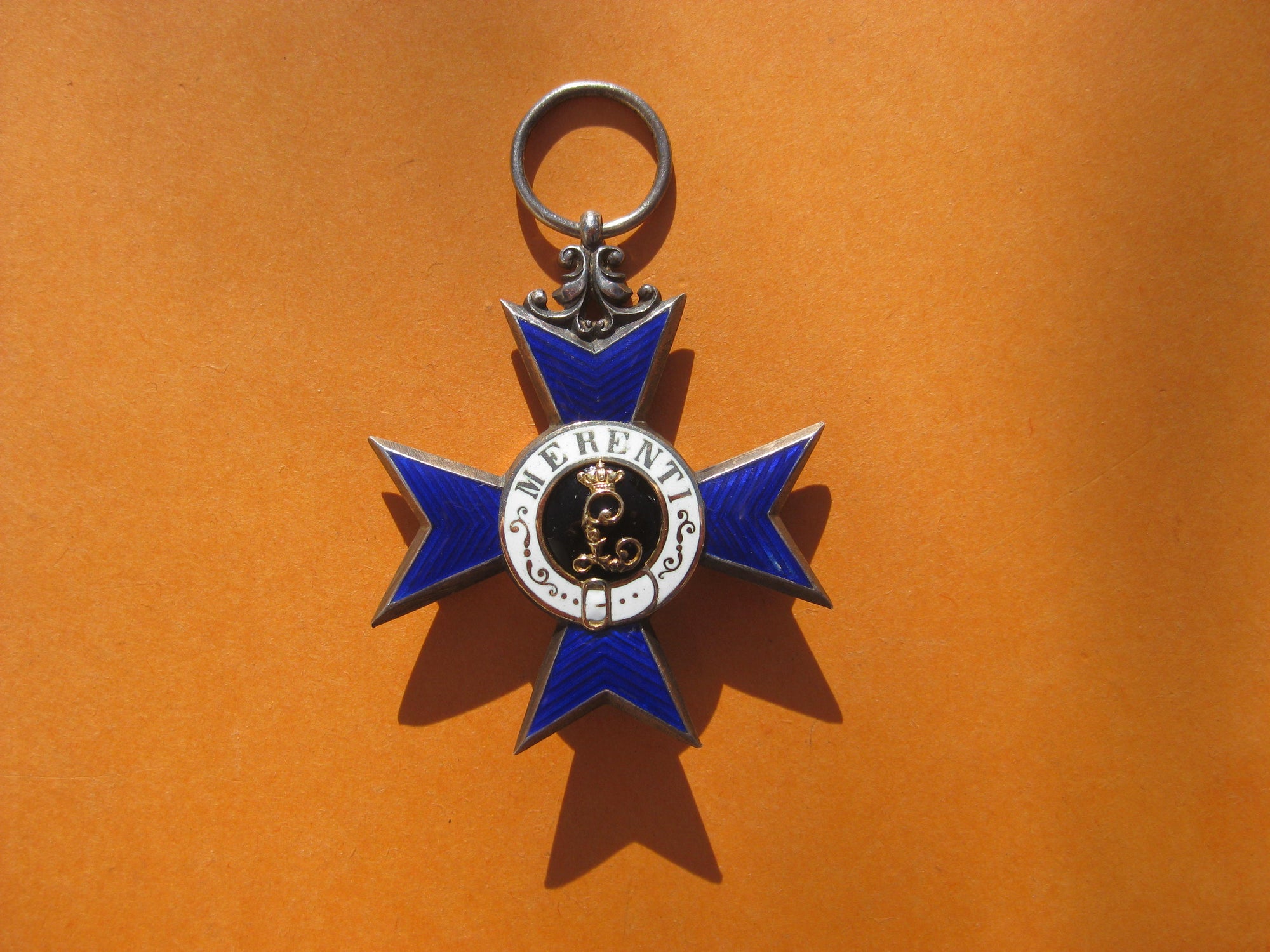 Bayern Militärverdienstkreuz des Militärverdienstordens 1.MODELL OHNE FLAMMEN !! 1866 - 1905 MVO MVK