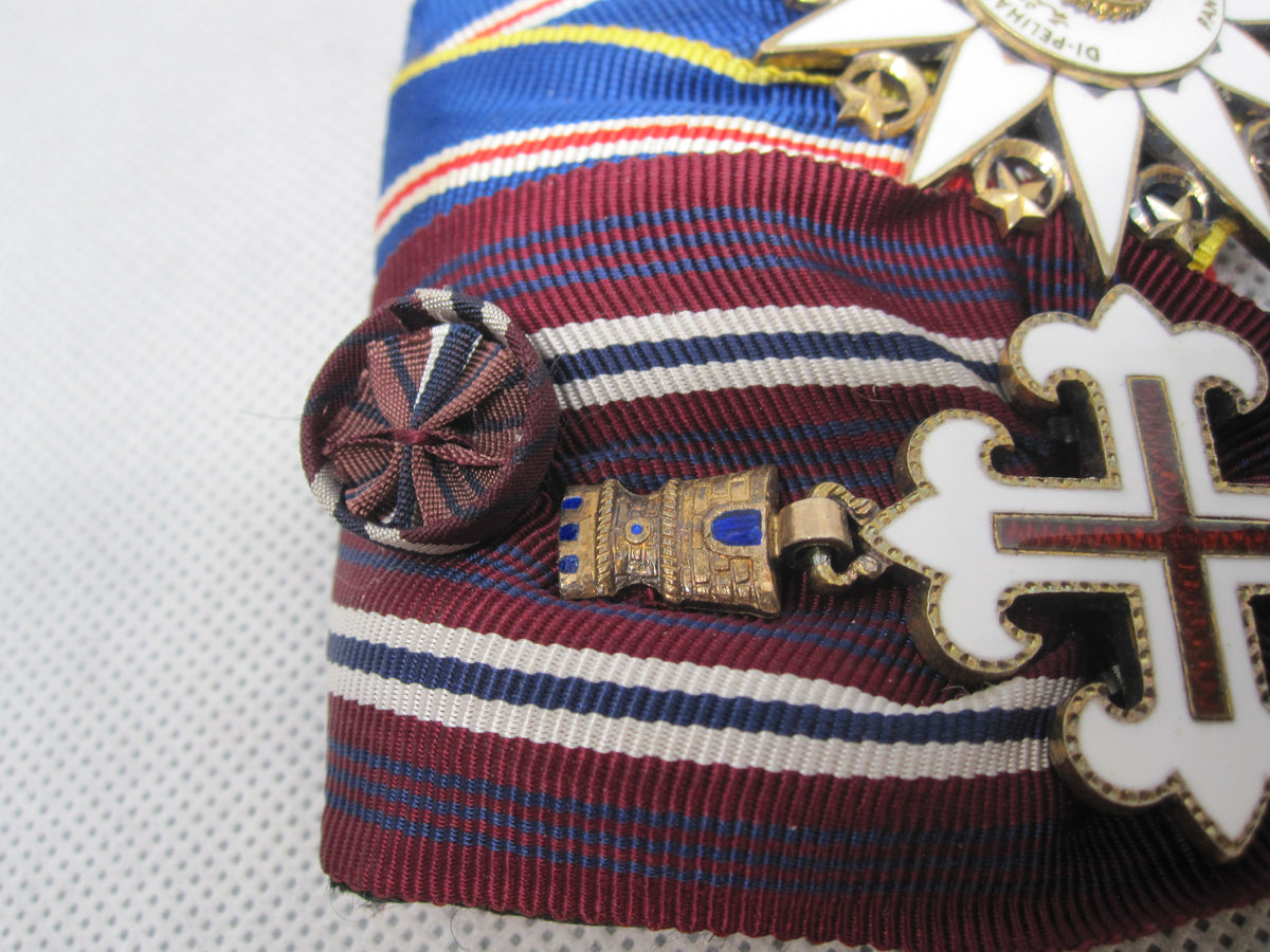 2er Feldspange Ordenspange Bundeswehr 1957 Portugal &amp; Malaysia  Militärverdienstorden