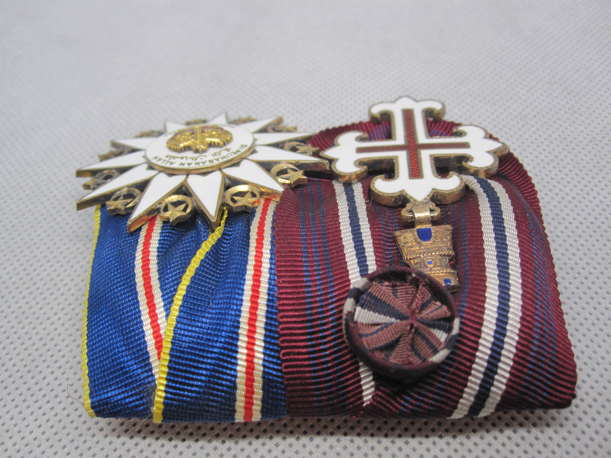 2er Feldspange Ordenspange Bundeswehr 1957 Portugal &amp; Malaysia  Militärverdienstorden