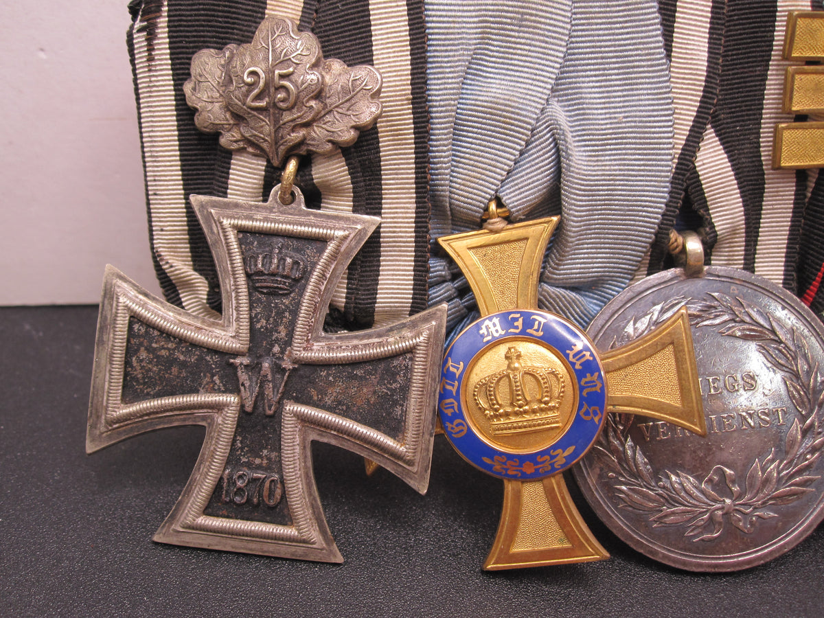 7er Ordensspange Eisernes Kreuz 1870 silberne Militär St. Heinrichs Orden Medaille Sachsen deutsch-französischer Krieg 1870/71 &amp; Krieg von 1866 !!!!!