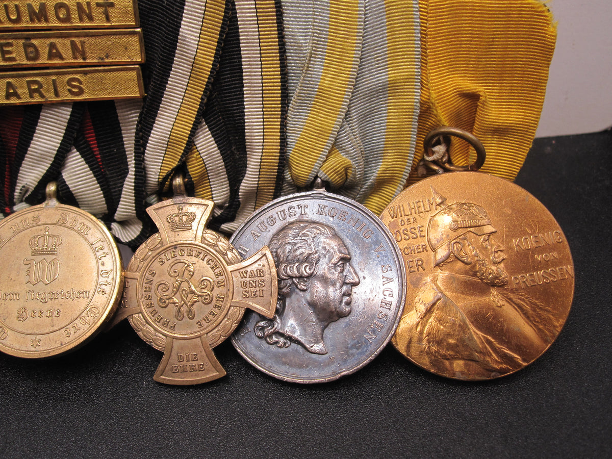 7er Ordensspange Eisernes Kreuz 1870 silberne Militär St. Heinrichs Orden Medaille Sachsen deutsch-französischer Krieg 1870/71 &amp; Krieg von 1866 !!!!!