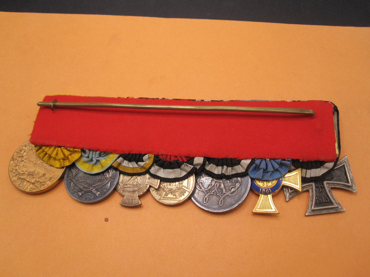 7er Ordensspange Eisernes Kreuz 1870 silberne Militär St. Heinrichs Orden Medaille Sachsen deutsch-französischer Krieg 1870/71 &amp; Krieg von 1866 !!!!!