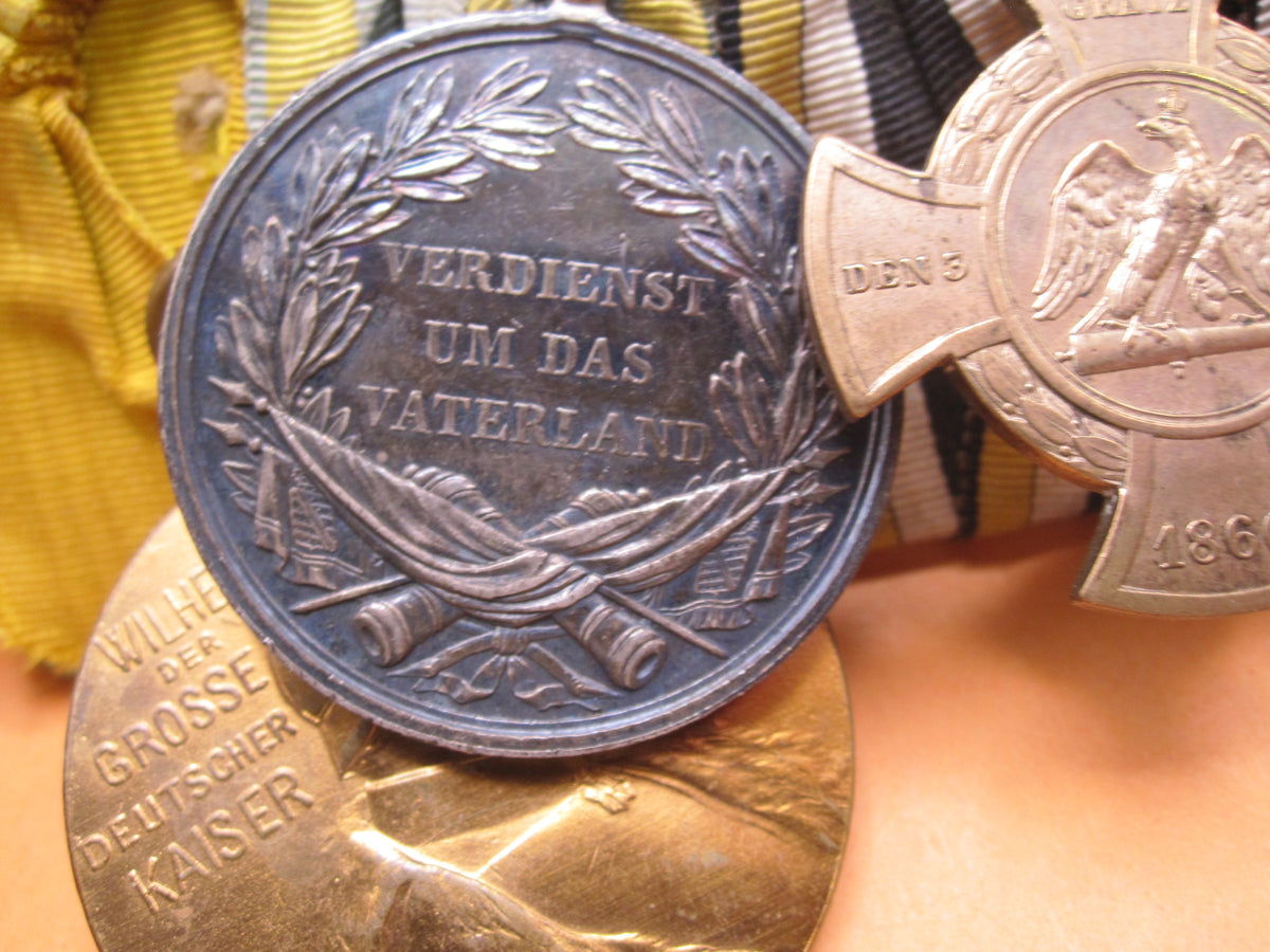 7er Ordensspange Eisernes Kreuz 1870 silberne Militär St. Heinrichs Orden Medaille Sachsen deutsch-französischer Krieg 1870/71 &amp; Krieg von 1866 !!!!!