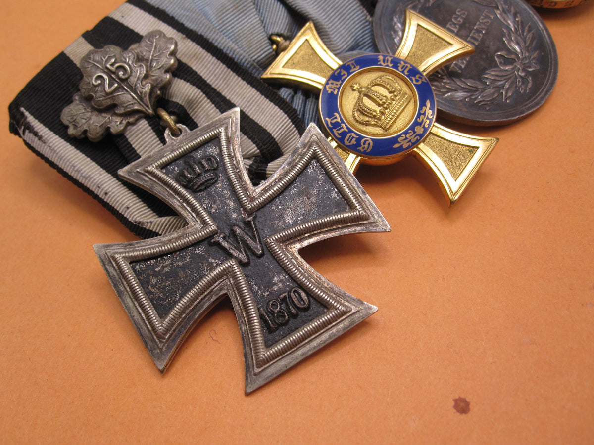 7er Ordensspange Eisernes Kreuz 1870 silberne Militär St. Heinrichs Orden Medaille Sachsen deutsch-französischer Krieg 1870/71 &amp; Krieg von 1866 !!!!!