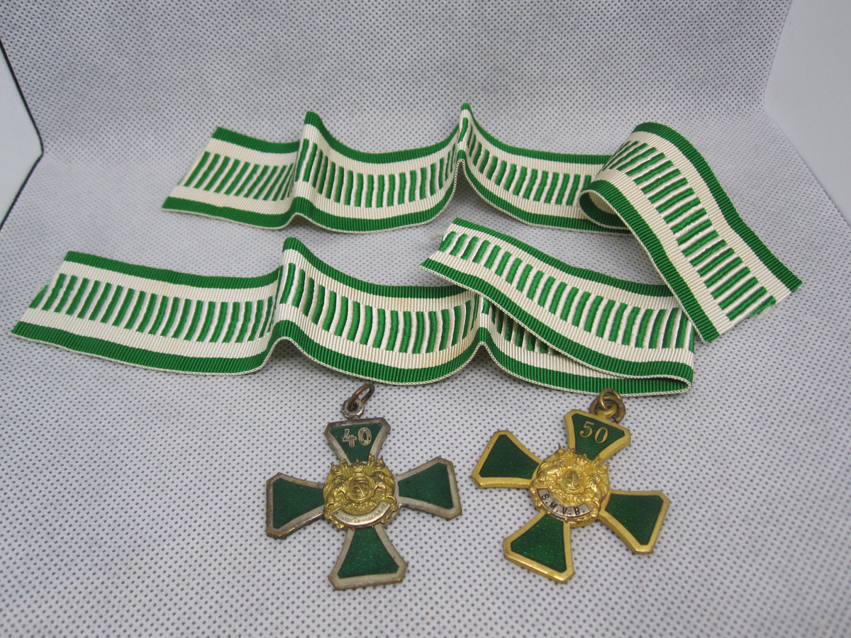 2er Set Sachsen Deutscher Kriegerbund Kyffhäuserbund Ehrenzeichen