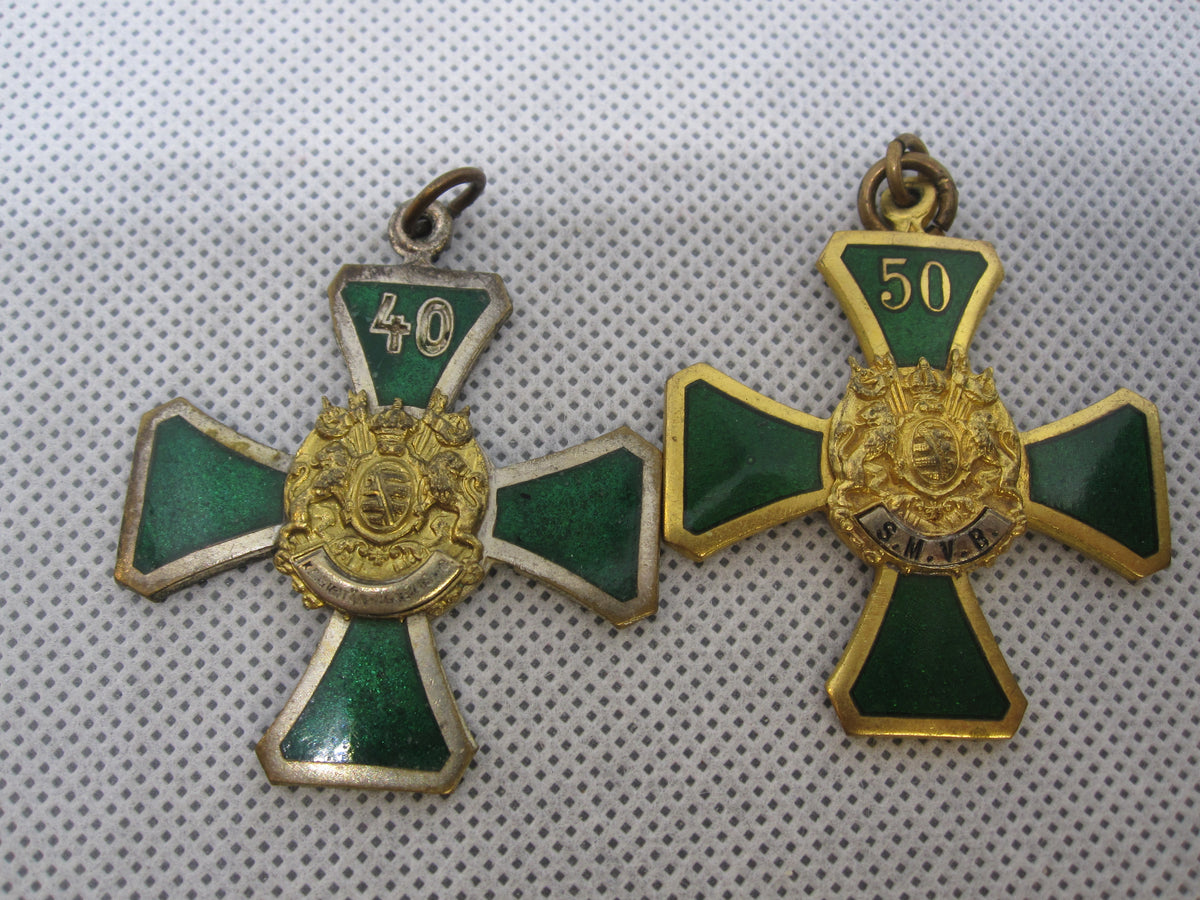 2er Set Sachsen Deutscher Kriegerbund Kyffhäuserbund Ehrenzeichen