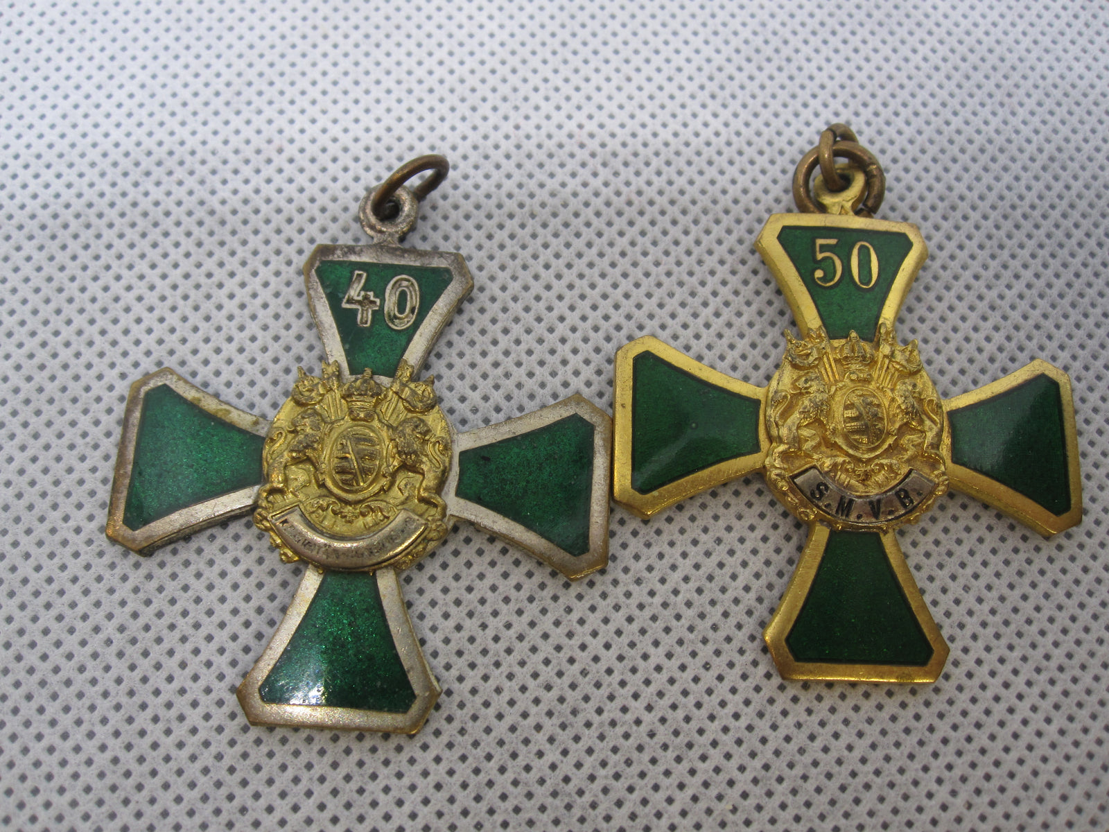 2er Set Sachsen Deutscher Kriegerbund Kyffhäuserbund Ehrenzeichen