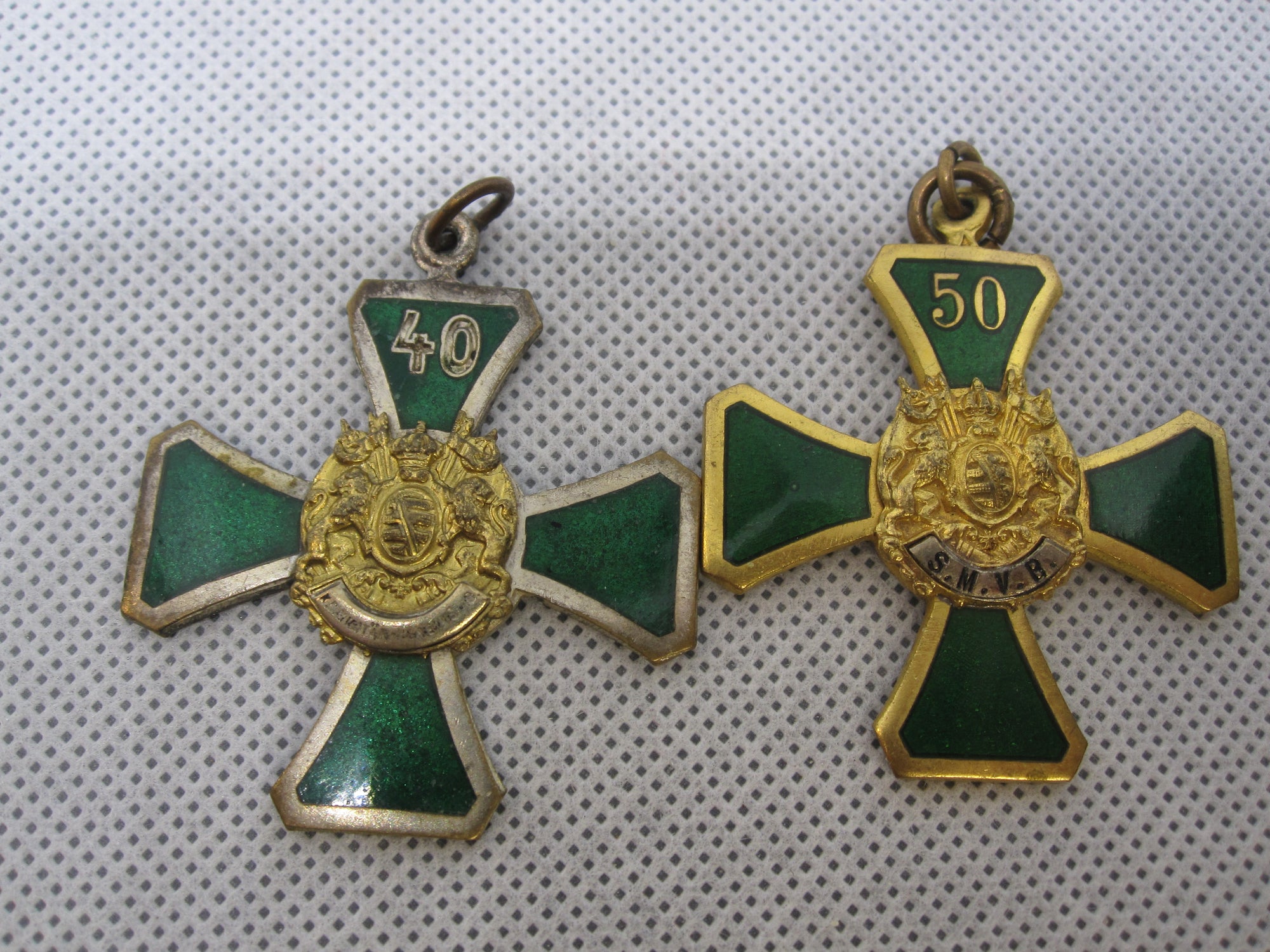 2er Set Sachsen Deutscher Kriegerbund Kyffhäuserbund Ehrenzeichen