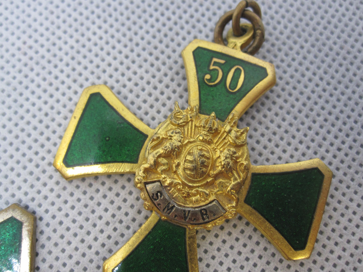 2er Set Sachsen Deutscher Kriegerbund Kyffhäuserbund Ehrenzeichen