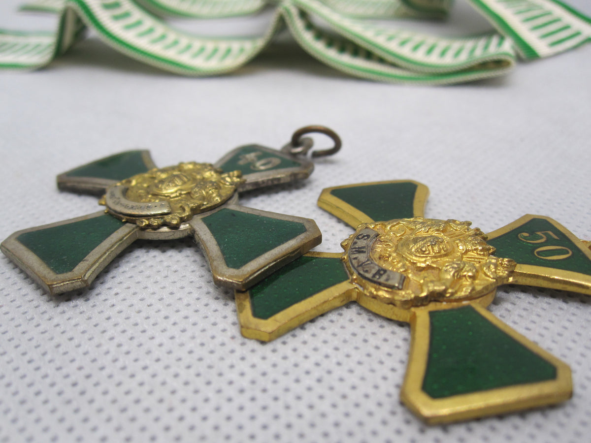 2er Set Sachsen Deutscher Kriegerbund Kyffhäuserbund Ehrenzeichen