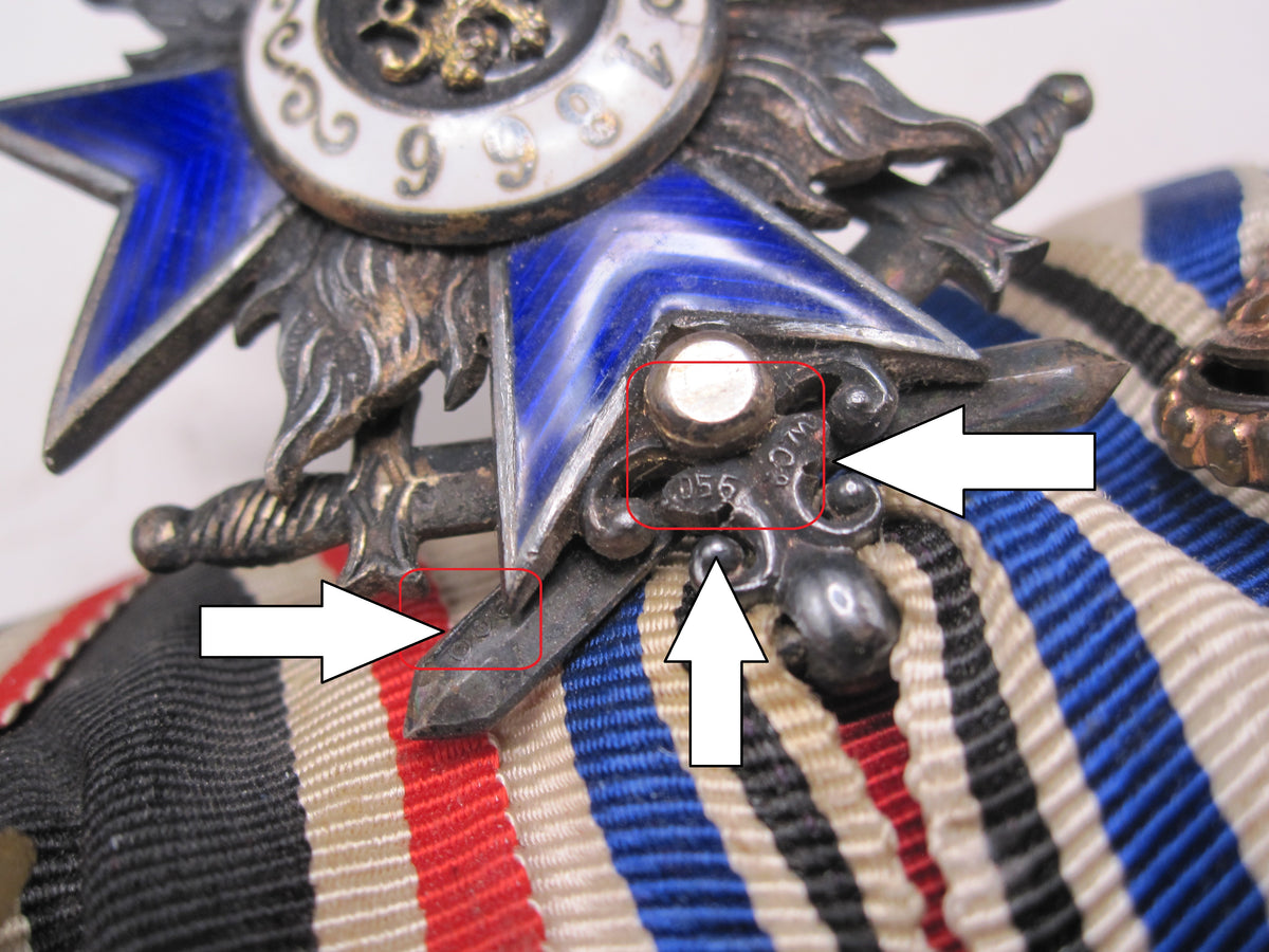 6er Ordensspange Eisernes Kreuz Preußen Bayern MVO und MVK OHNE Schwerter