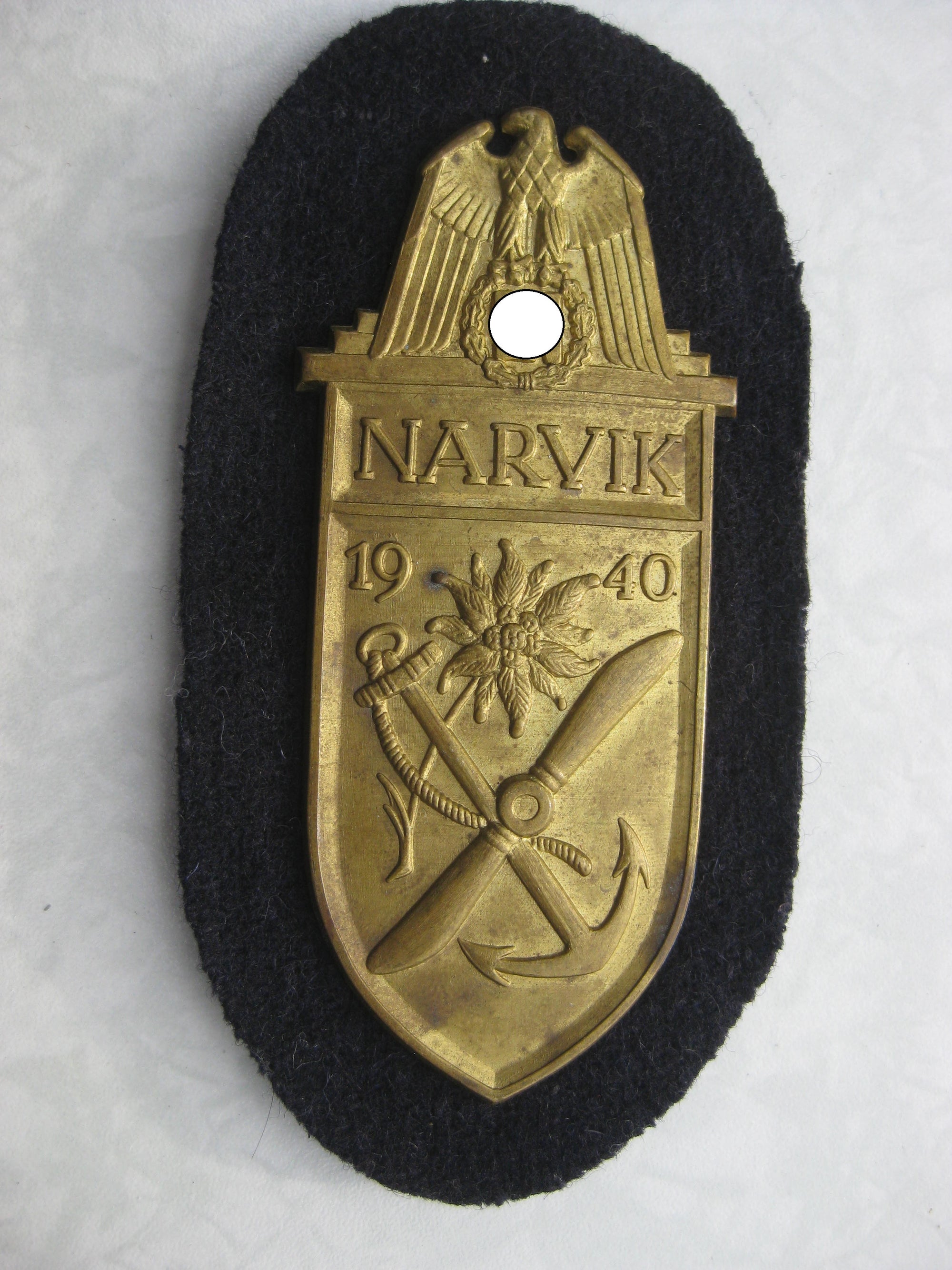 Narvikschild 1940 in Gold Kriegsmarine