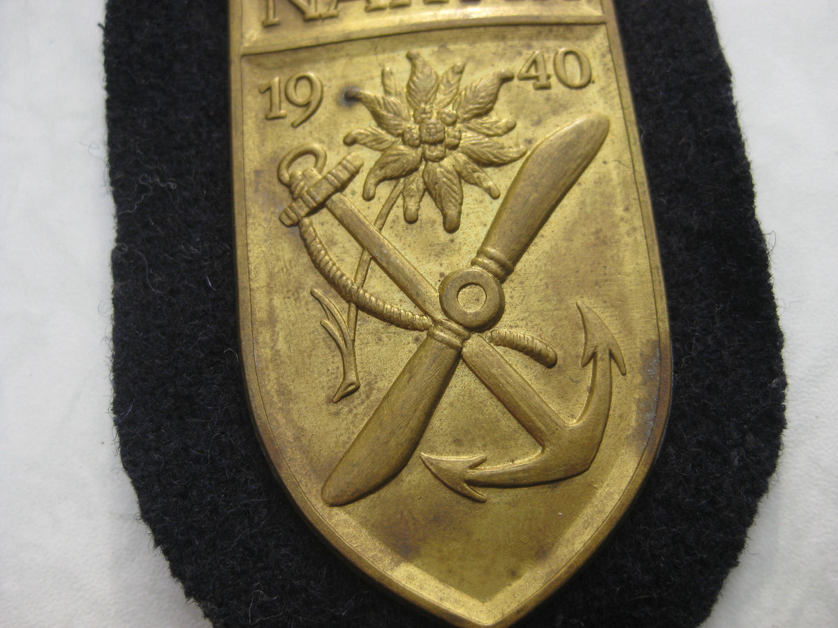Narvikschild 1940 in Gold Kriegsmarine