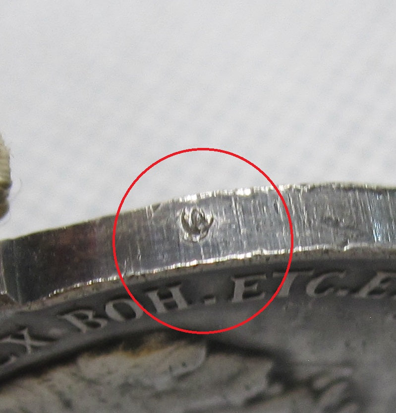 Medaille Österreich 1914 Kleine silberne Tapferkeitsmedaille Variante MIT RANDPUNZE