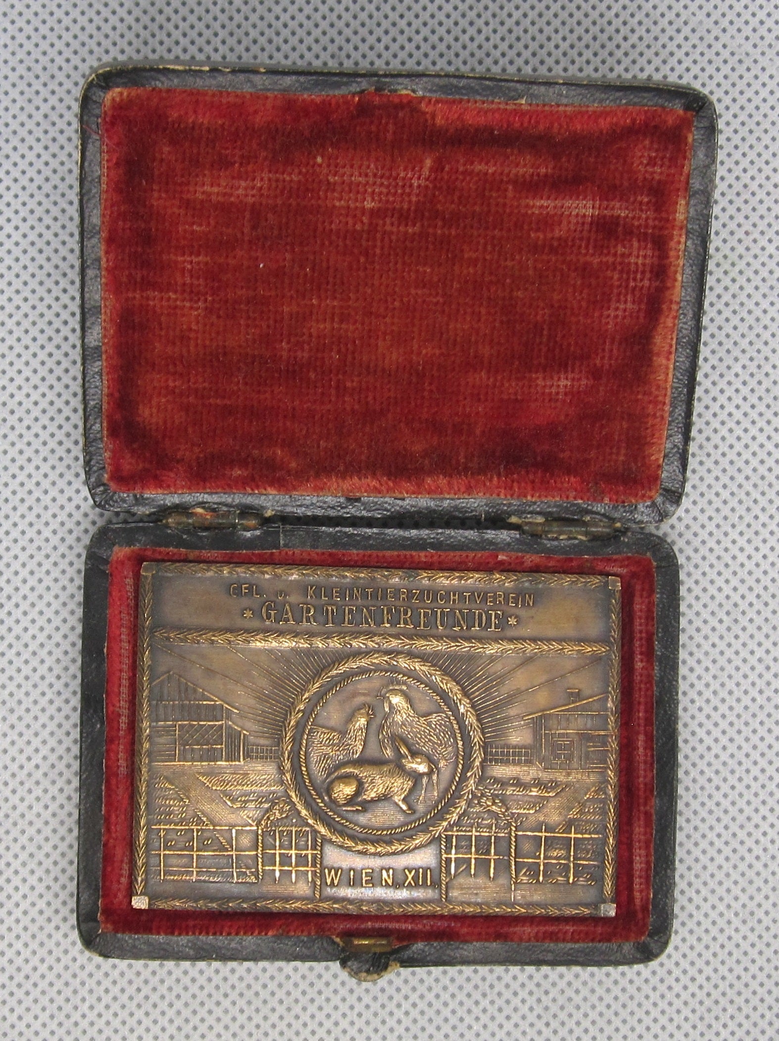 Österreich bronzene Plakette Kleintierzüchter