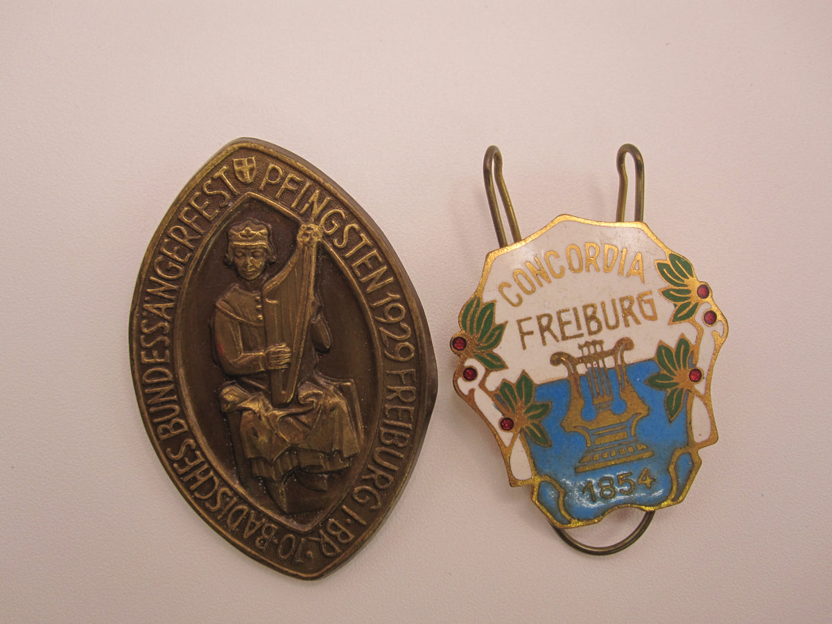 Mitgliedsnadel Orden Abzeichen Sängerbund Freiburg Baden Lübeck Hegau Ehrenzeichen Dresden
