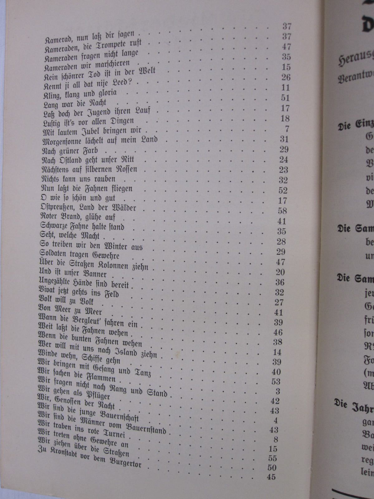 Buch Liederblatt der Hitlerjugend HJ