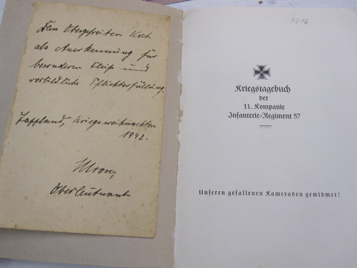 Buch Unser Kriegstagebuch der 11.Kompanie Infanterie Regiment 57 / I.R.57 Siegen &amp; Marburg