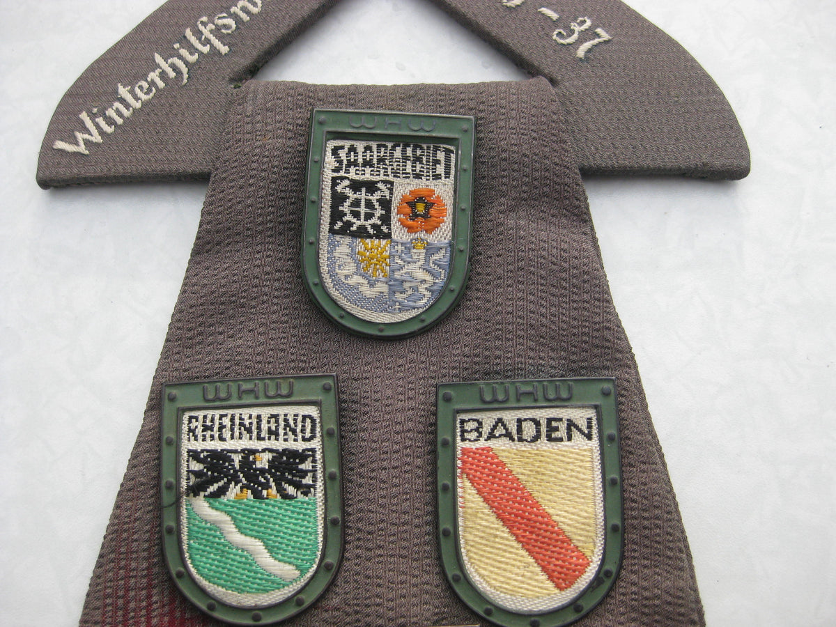 WHW Standarte Flagge Fahne Winterhilfswerk Sammlung MAINZ 1936 - 37