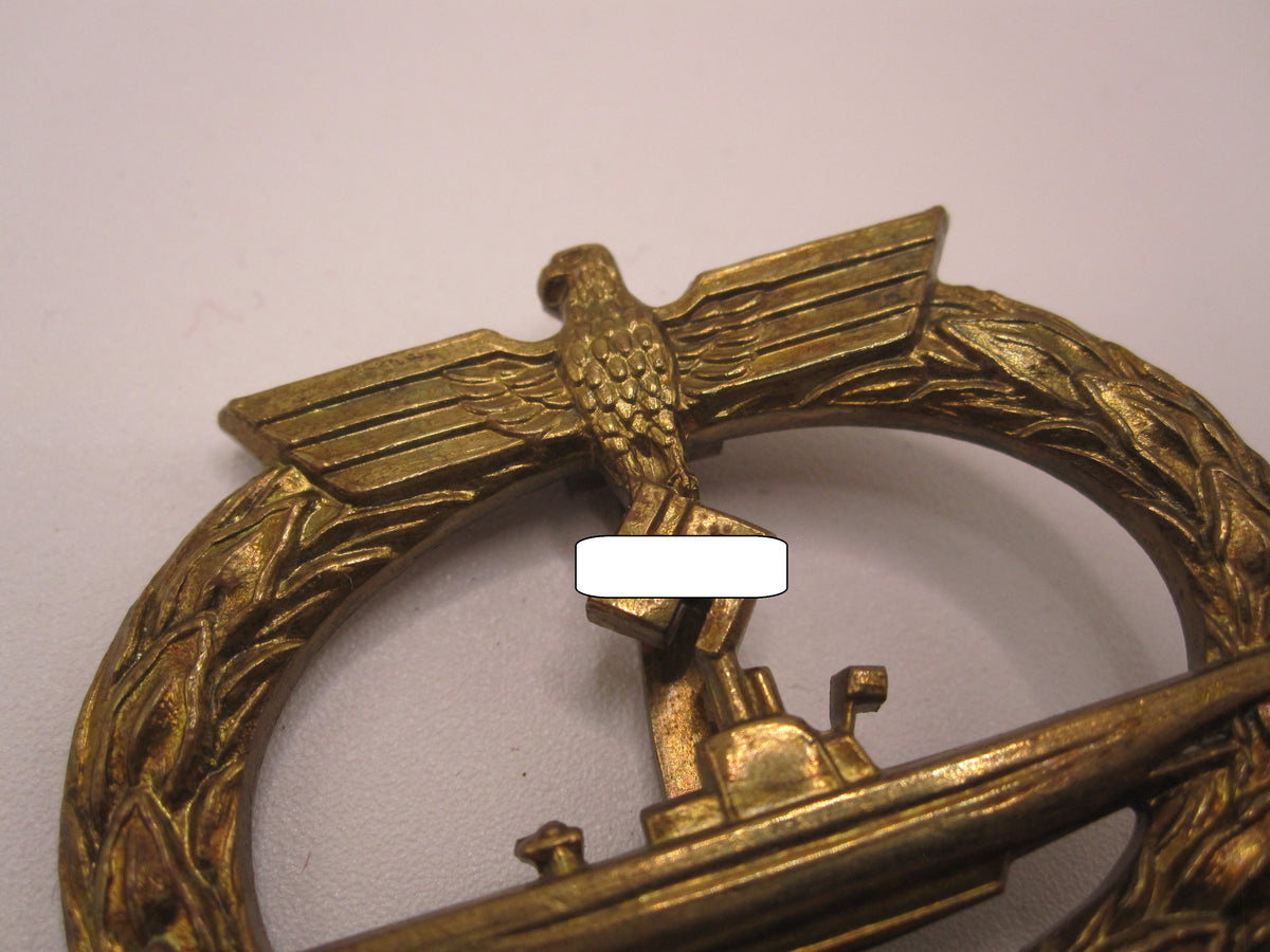 Reenactment U-Bootkriegsabzeichen  Unterseebootsabzeichen  -sensationelle Sammleranfertigung- Kriegsmarine