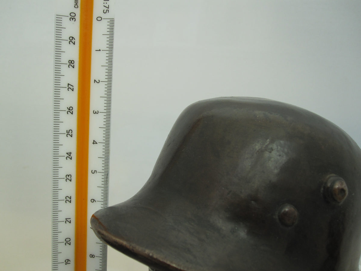 Originale, alte GROßE  Soldatenbüste Wehrmachtssoldat mit Stahlhelm Büste Erinnerungsstück