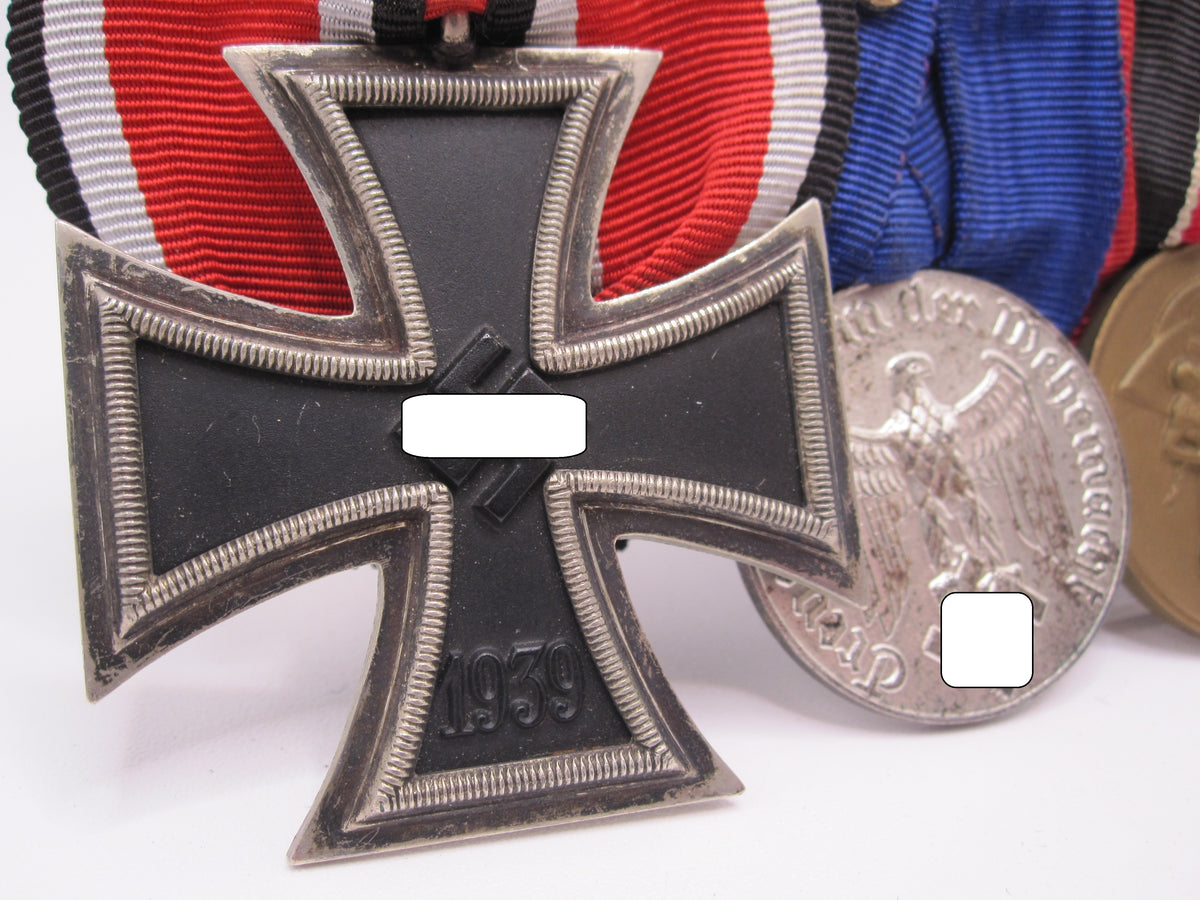 4er Ordensspange Eisernes Kreuz (EK2/39) bulgarischer Orden Hersteller aus ERFURT