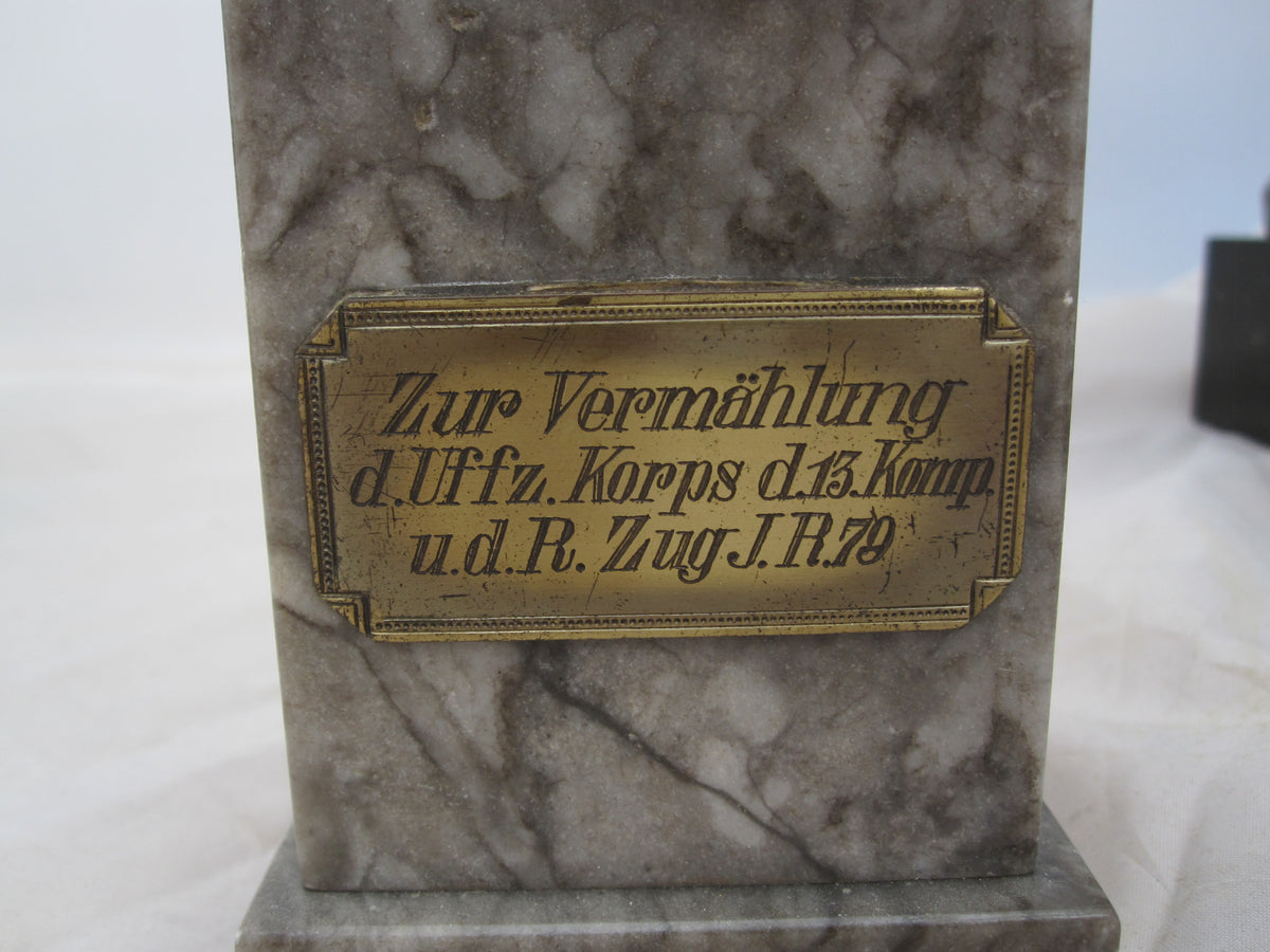 Erinnerungsstück Soldatenbüste Wehrmachtssoldat mit Stahlhelm Büste I.R. 79