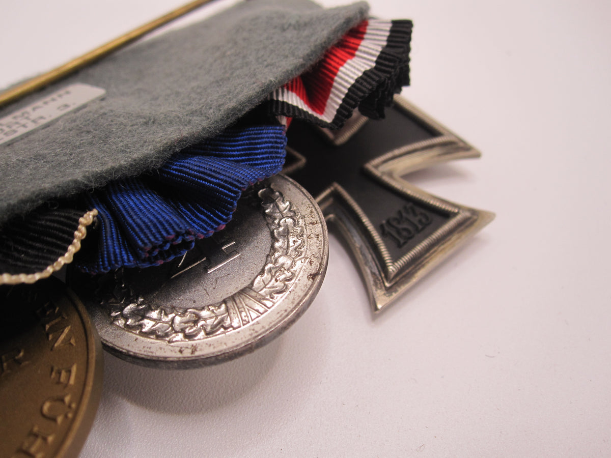 4er Ordensspange Eisernes Kreuz (EK2/39) bulgarischer Orden Hersteller aus ERFURT