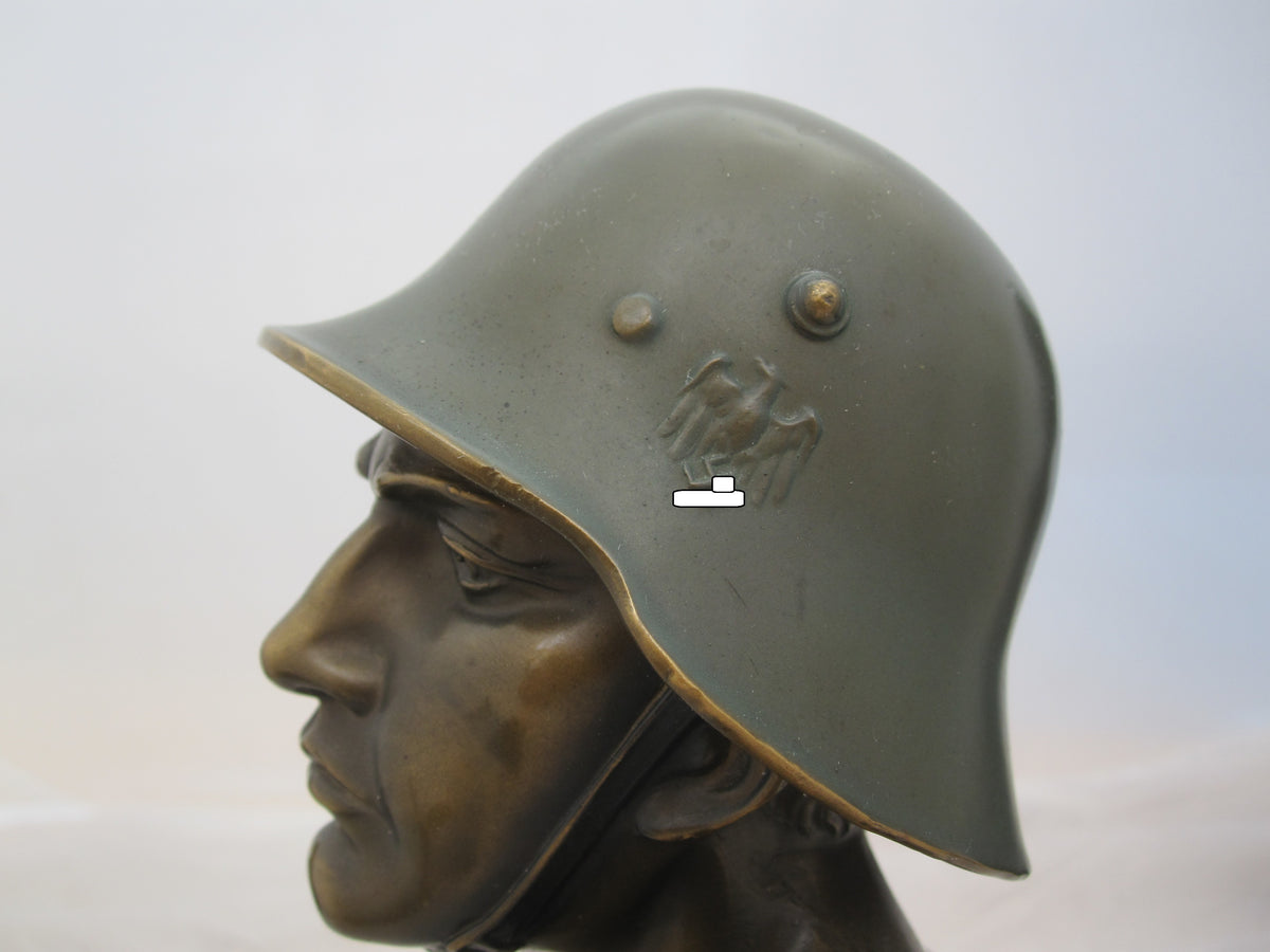 Erinnerungsstück Soldatenbüste Wehrmachtssoldat mit Stahlhelm Büste I.R. 79