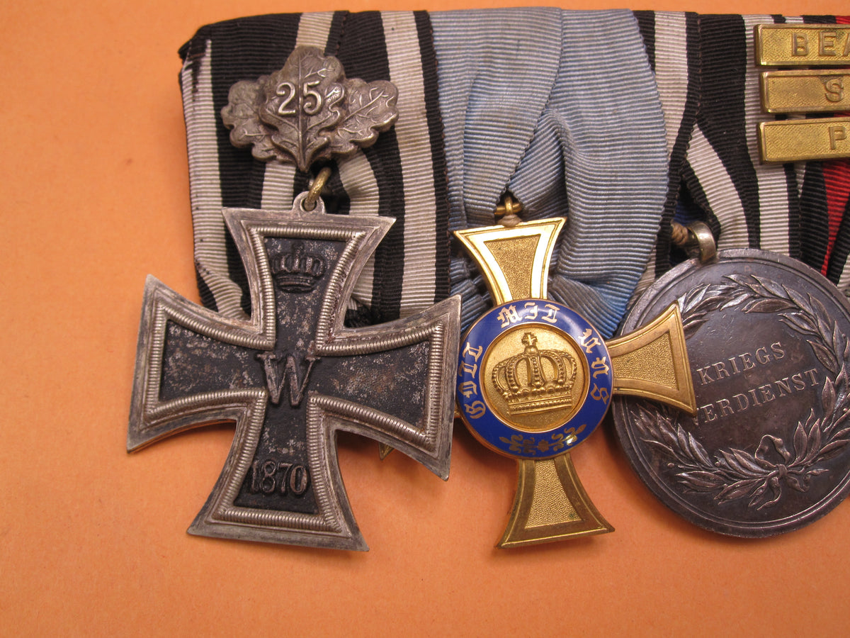 7er Ordensspange Eisernes Kreuz 1870 silberne Militär St. Heinrichs Orden Medaille Sachsen deutsch-französischer Krieg 1870/71 &amp; Krieg von 1866 !!!!!