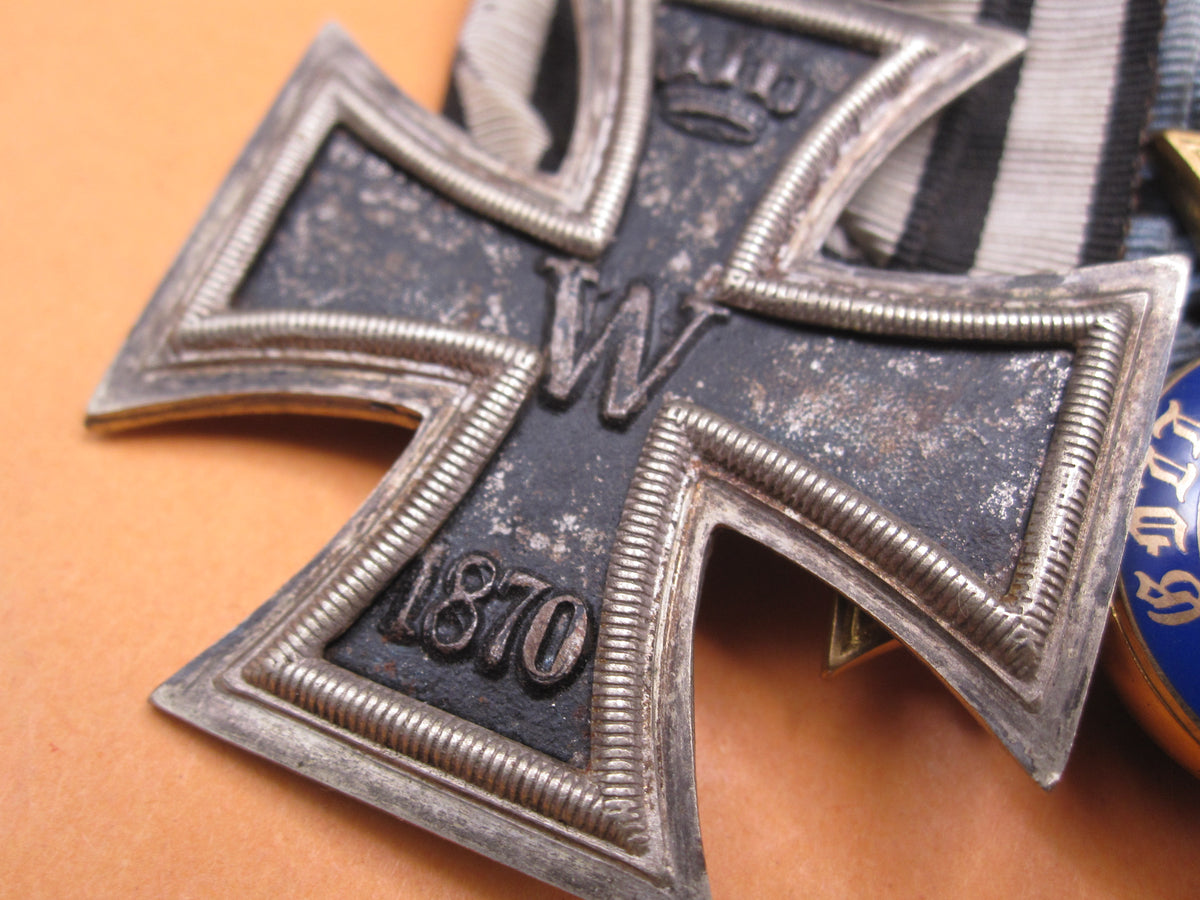 7er Ordensspange Eisernes Kreuz 1870 silberne Militär St. Heinrichs Orden Medaille Sachsen deutsch-französischer Krieg 1870/71 &amp; Krieg von 1866 !!!!!