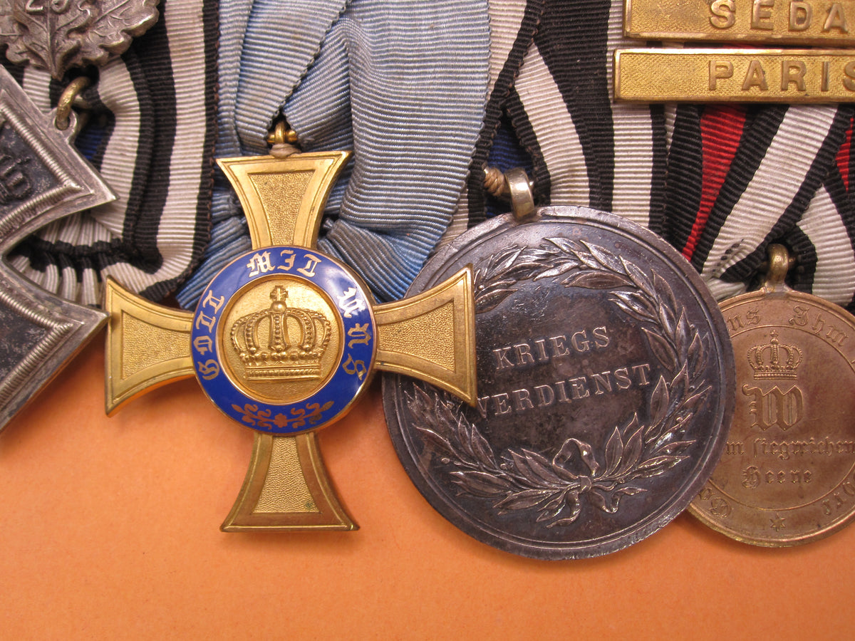 7er Ordensspange Eisernes Kreuz 1870 silberne Militär St. Heinrichs Orden Medaille Sachsen deutsch-französischer Krieg 1870/71 &amp; Krieg von 1866 !!!!!