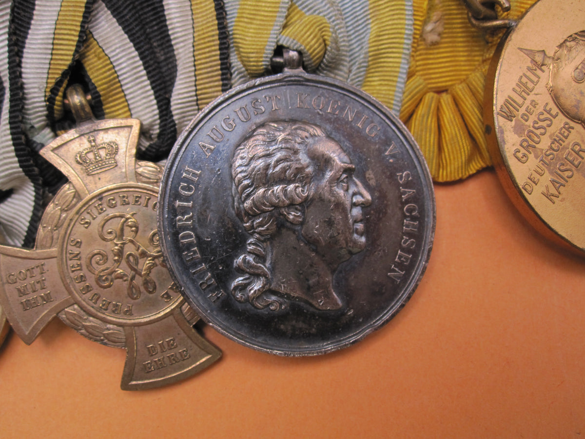 7er Ordensspange Eisernes Kreuz 1870 silberne Militär St. Heinrichs Orden Medaille Sachsen deutsch-französischer Krieg 1870/71 &amp; Krieg von 1866 !!!!!