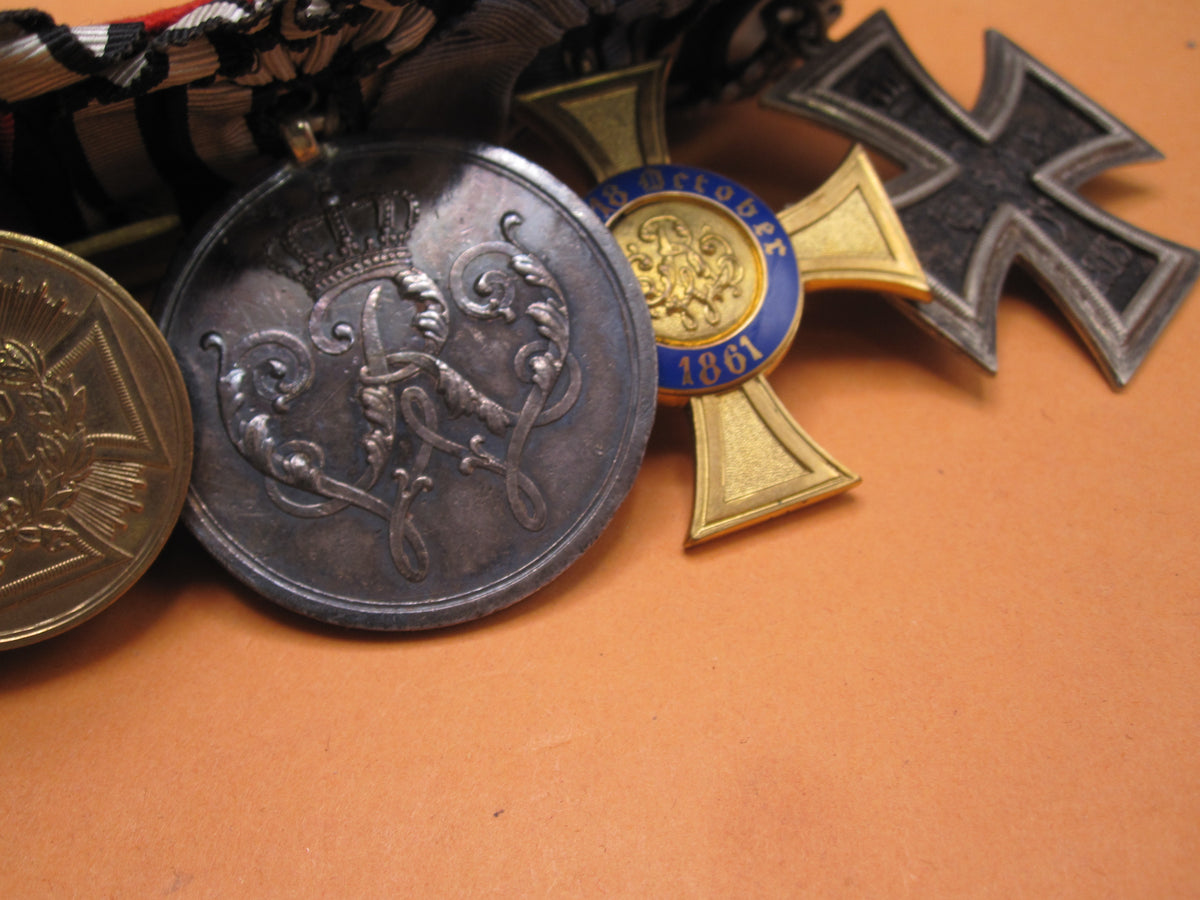 7er Ordensspange Eisernes Kreuz 1870 silberne Militär St. Heinrichs Orden Medaille Sachsen deutsch-französischer Krieg 1870/71 &amp; Krieg von 1866 !!!!!