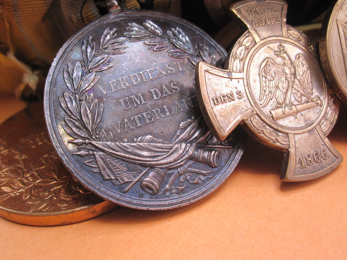 7er Ordensspange Eisernes Kreuz 1870 silberne Militär St. Heinrichs Orden Medaille Sachsen deutsch-französischer Krieg 1870/71 &amp; Krieg von 1866 !!!!!