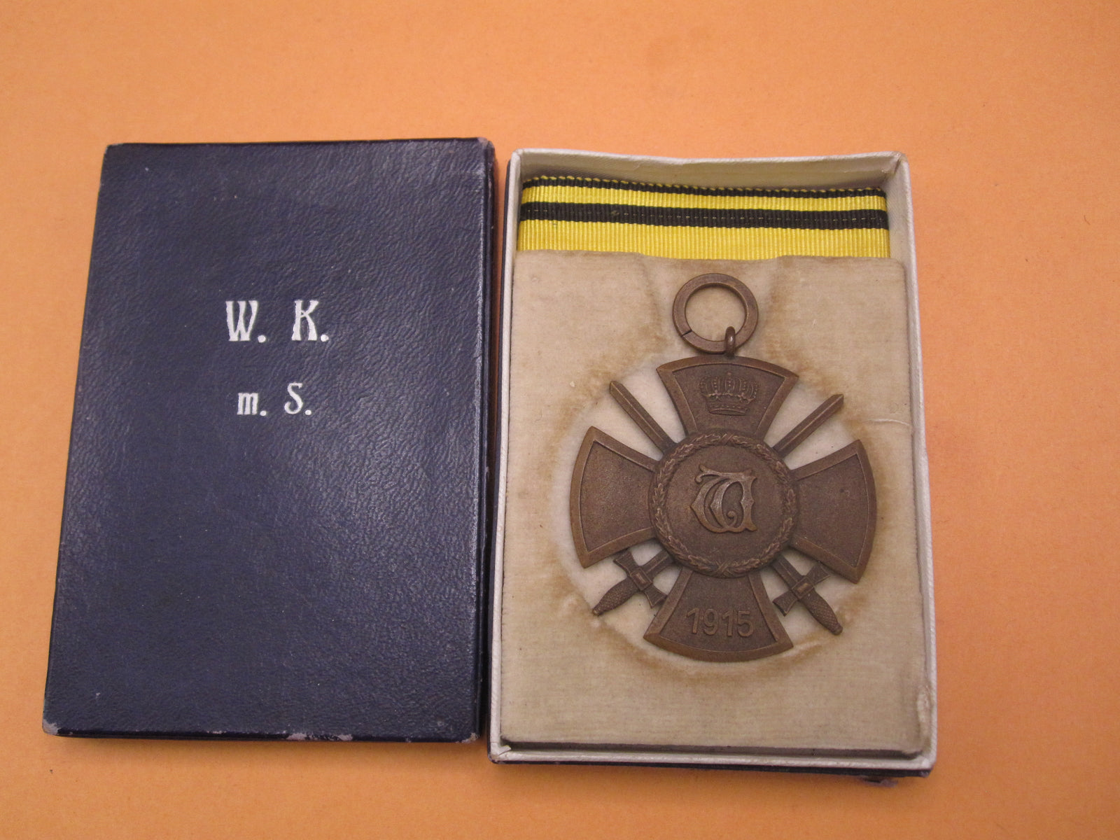 Original Orden Württemberg Kriegsverdienstkreuz Wilhelmskreuz m. Schwertern 1915