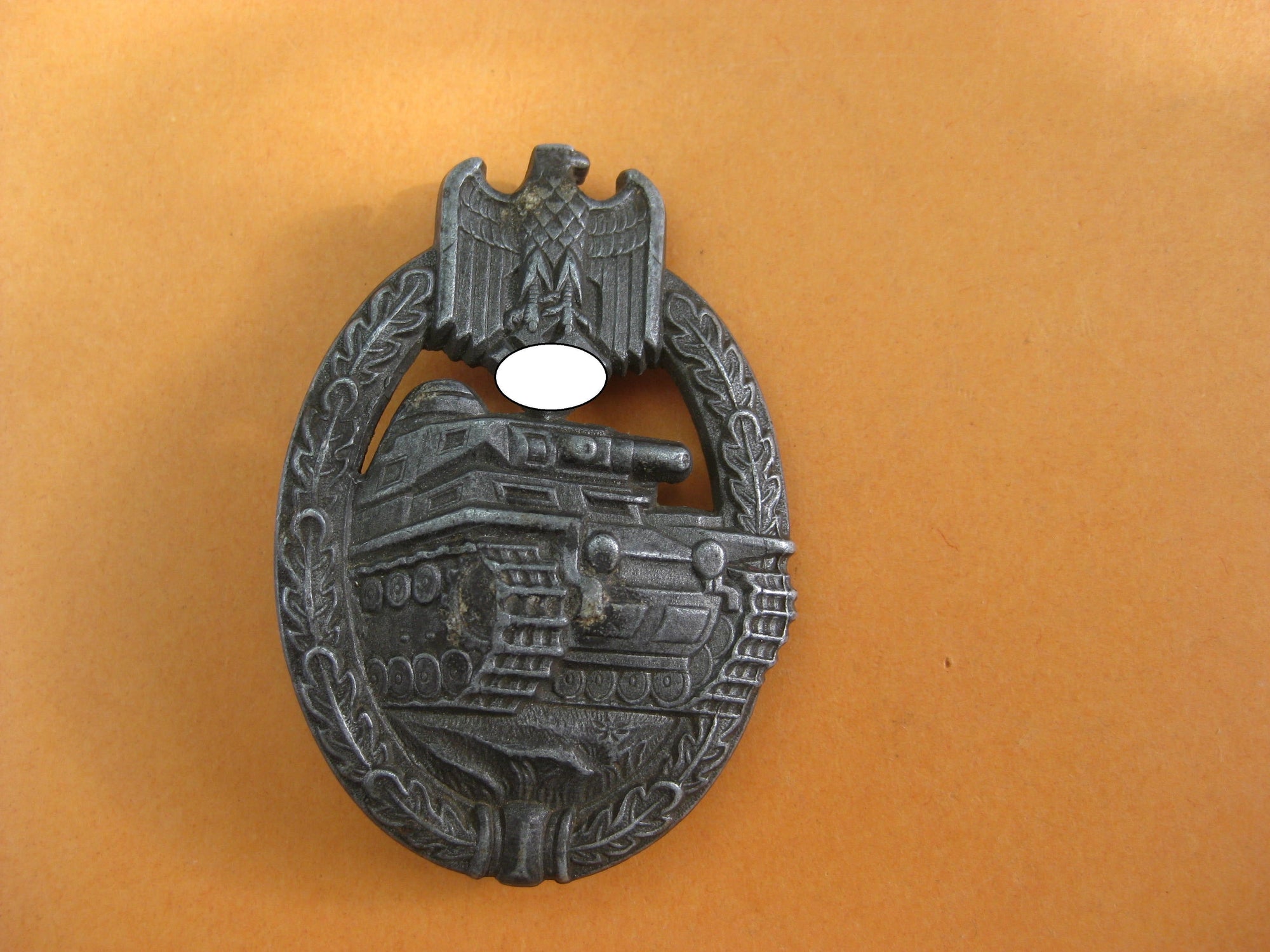 Panzerkampfabzeichen in Bronze /  Seltene Daisy Variante