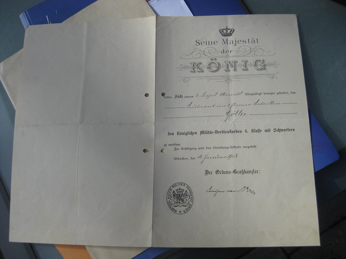 Dokument eines späteren Ritterkreuzträger der Wehrmacht Demjansk