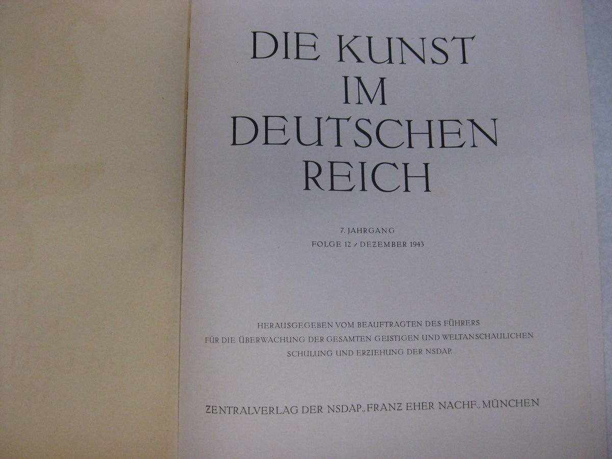 Die Kunst im deutschen Reich 1943