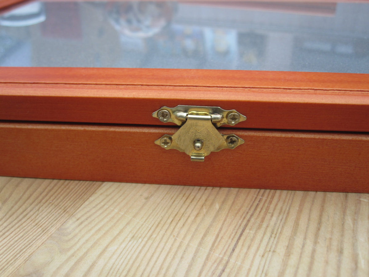 Holz Aufbewahrungsboxen Etui Schachtel für Ordenssammlung Holzbox Vitrine Hängevitrine Schaukasten