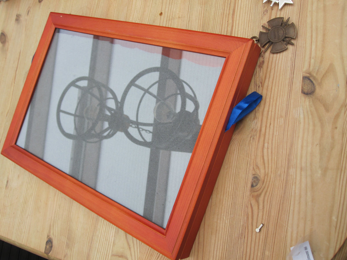 Holz Aufbewahrungsboxen Etui Schachtel für Ordenssammlung Holzbox Vitrine Hängevitrine Schaukasten