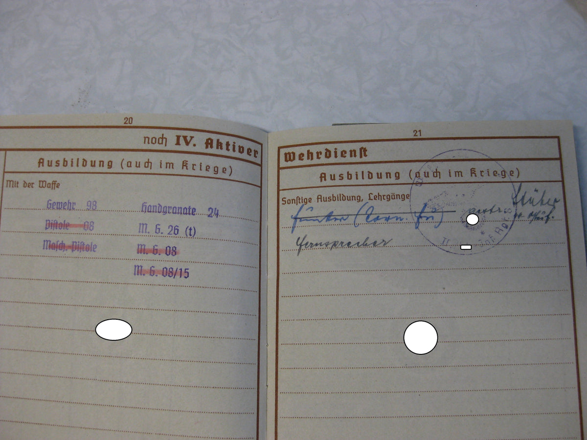 Waffen-SS Wehrpass SS Division TOTENKOPF