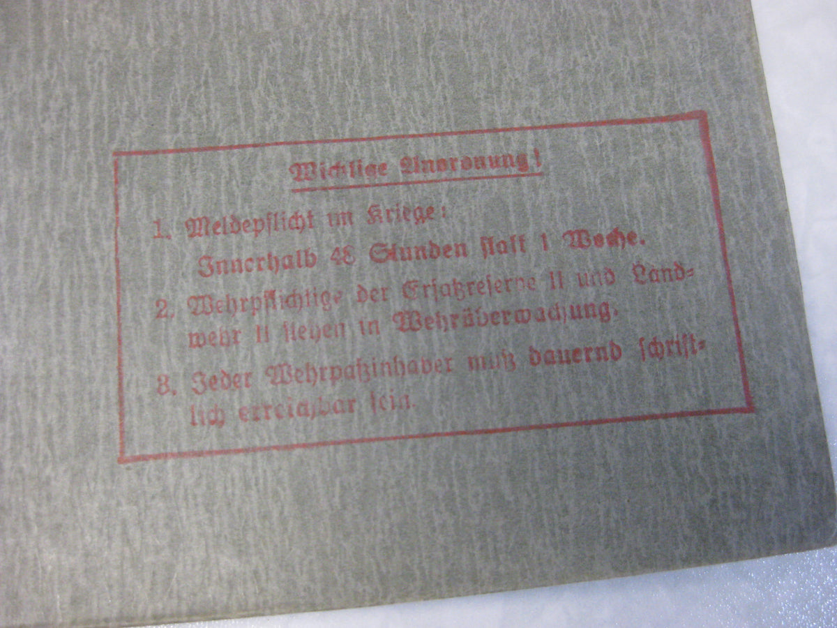 Waffen-SS Wehrpass SS Division TOTENKOPF