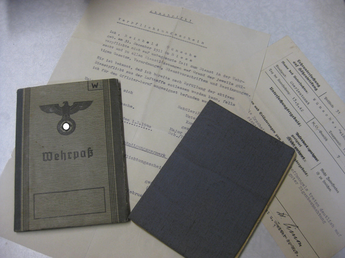 Soldbuch &amp; Wehrpaß Wehrmacht Luftwaffe EHRENPOKAL &amp; EHRENLISTE der Flieger !!!!!