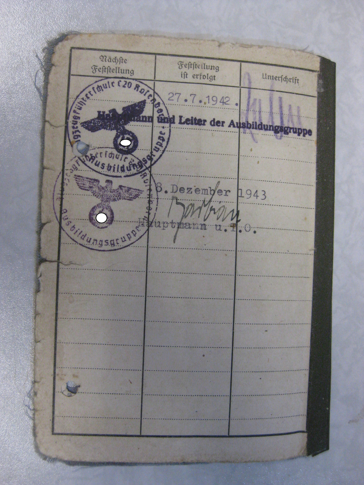 H.W. Luftwaffen Bordmechanikerschein Flieger