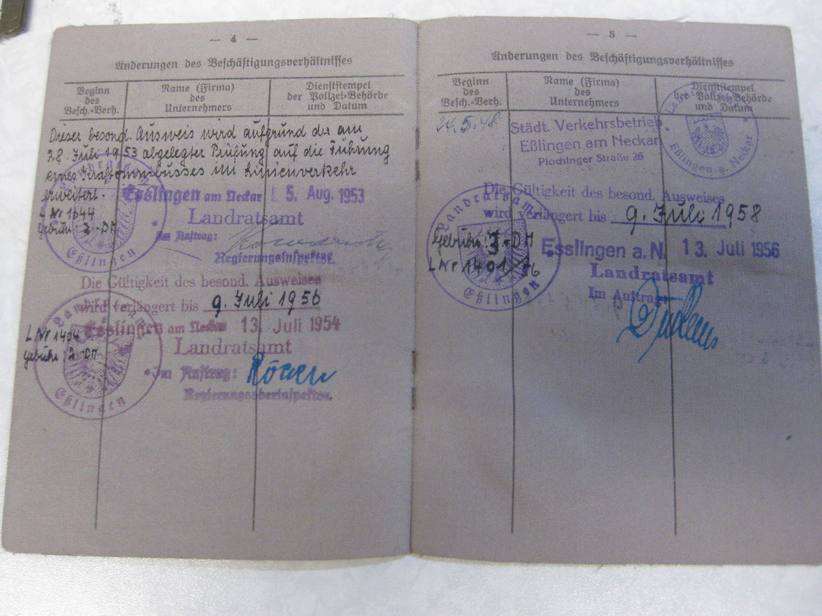 H.W. Luftwaffen Bordmechanikerschein Flieger