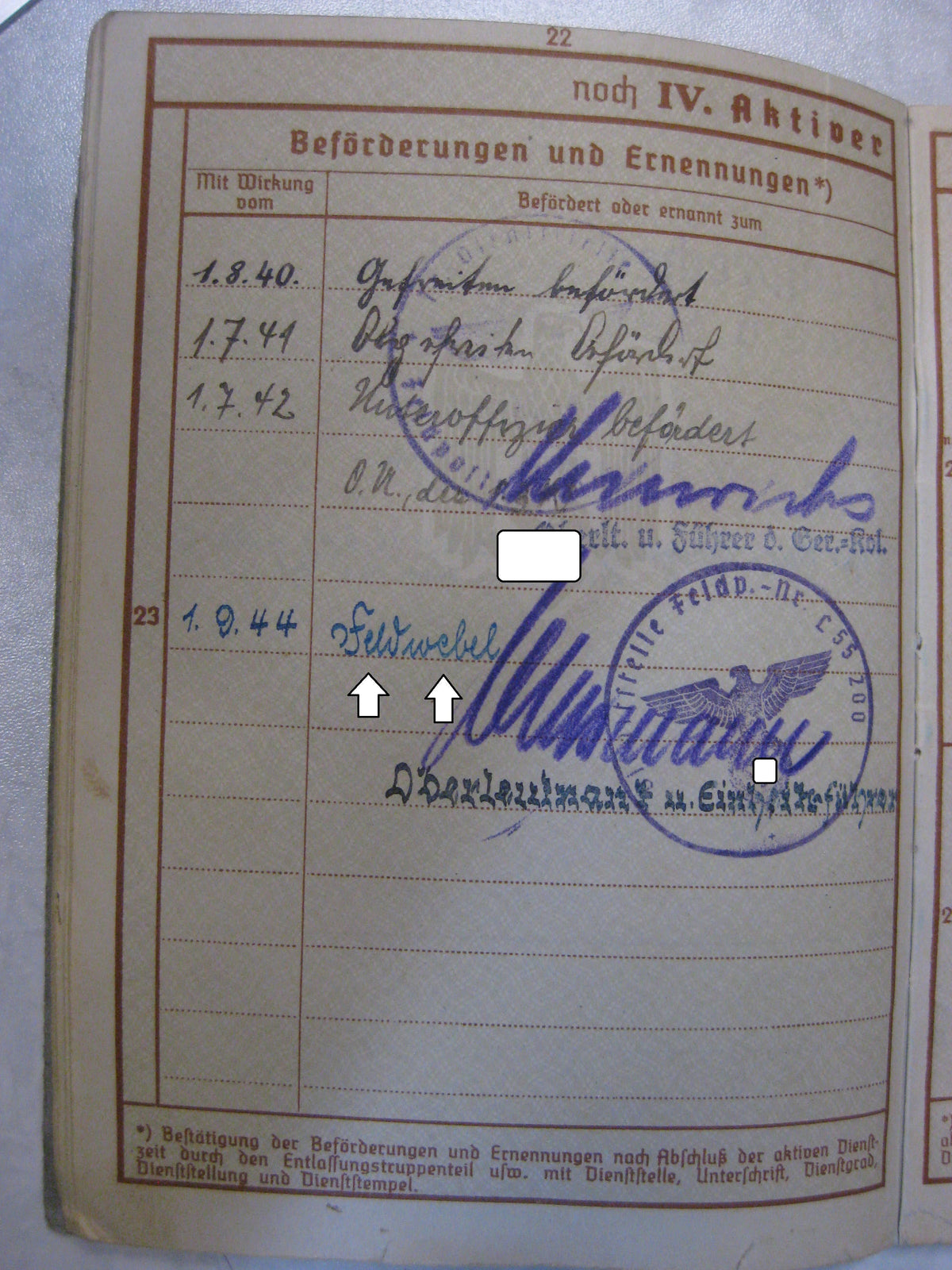 H.W.  -  -  Wehrpaß  Luftwaffe Afrikakämpfer &amp; Bandenkampf