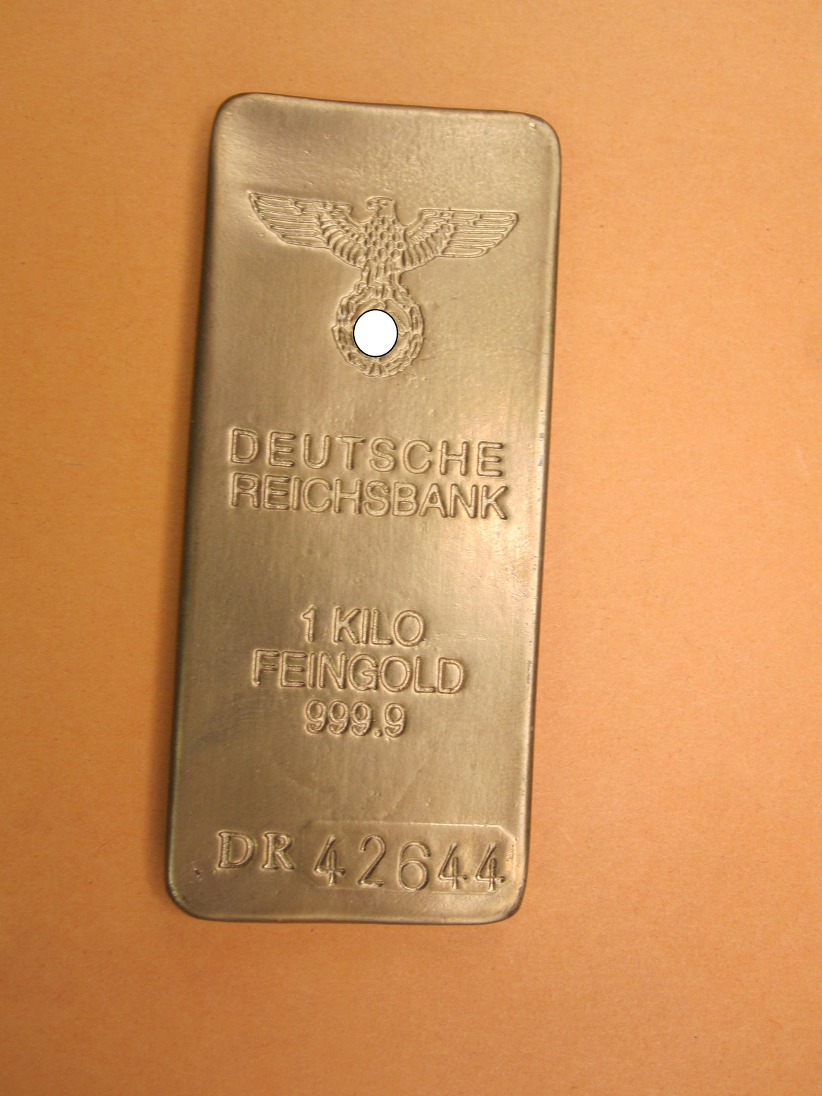 Spaßartikel Goldbarren der deutschen Reichsbank 1 Kilo Feingold 999,9 Sammleranfertigung